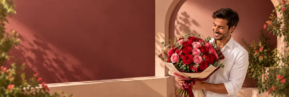 Buquê de rosas vermelhas