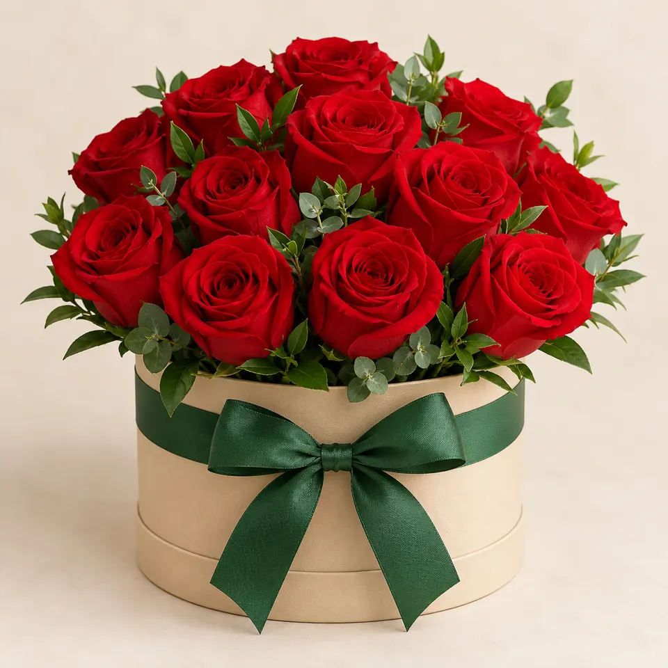 Box de rosas vermelhas