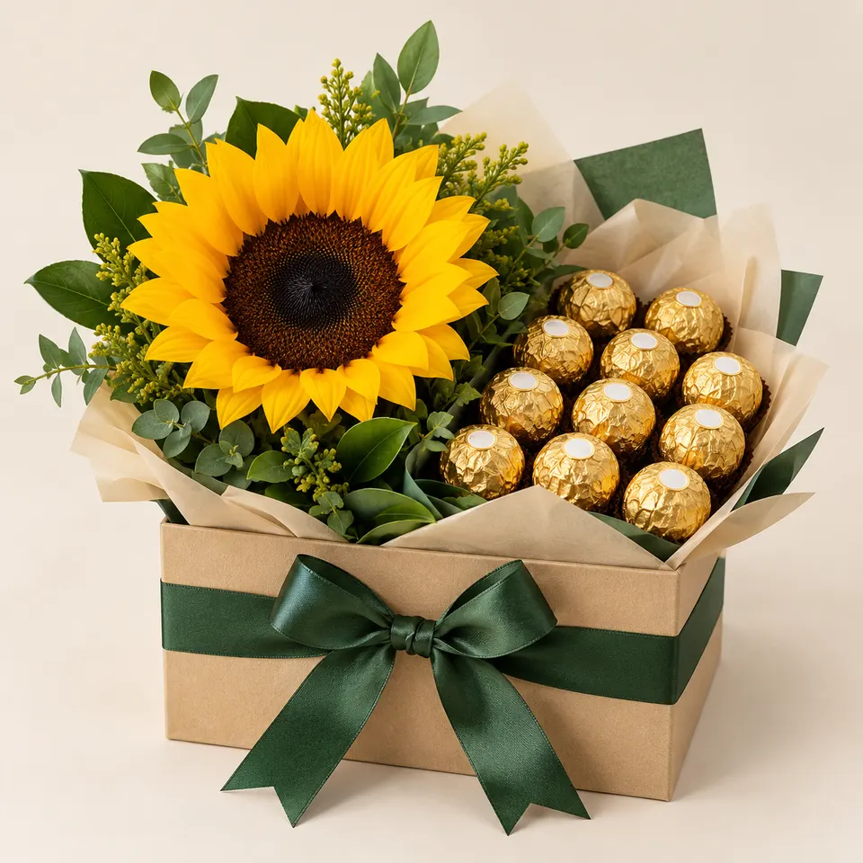 Girassol e Ferrero Luz e Carinho
