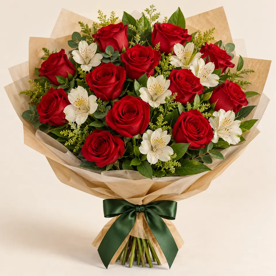 Romance de Rosas e Alstroemélias