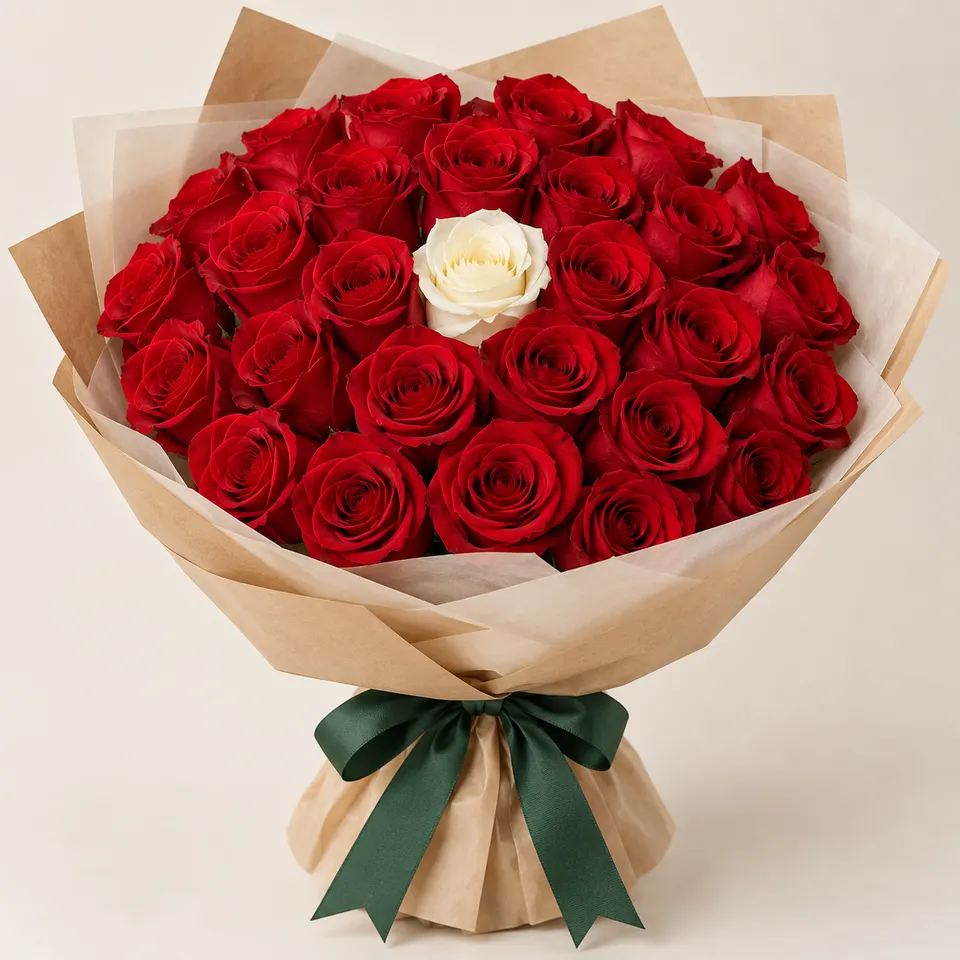 Buquê Destaque com 30 Rosas