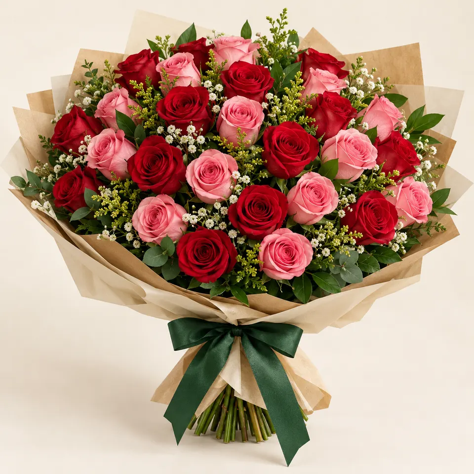 Buquê Simetria com 30 Rosas