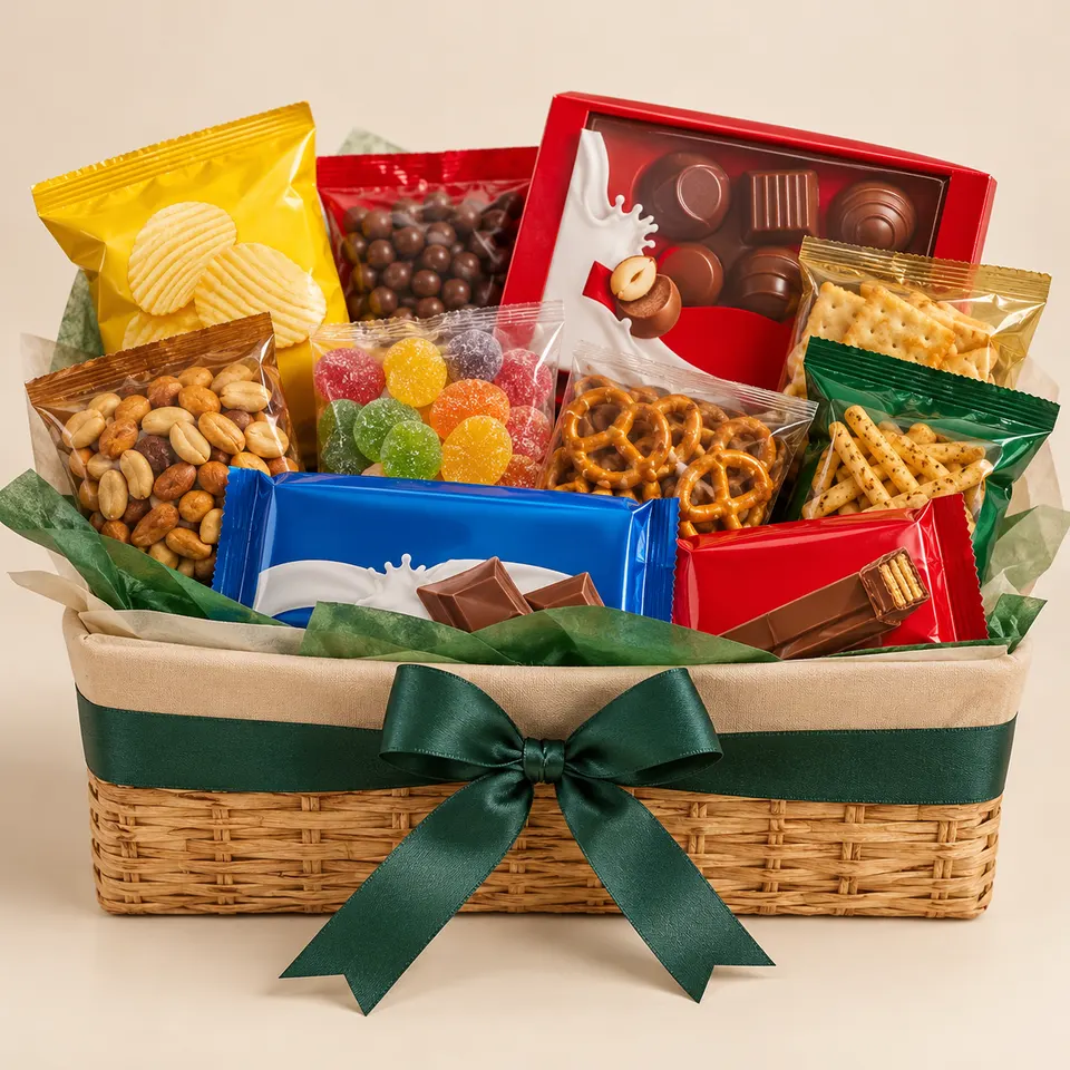 Cesta de Chocolates e Guloseimas