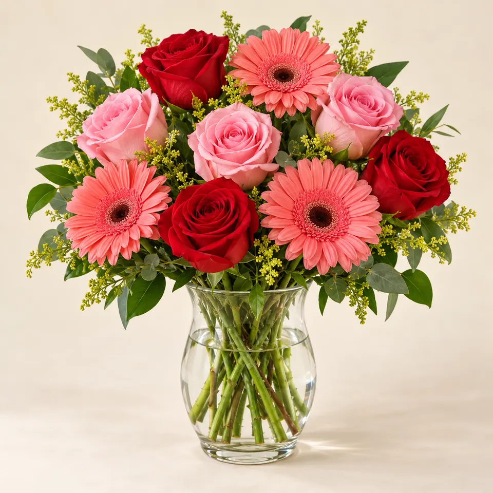 Vaso Médio de Flores Nobres