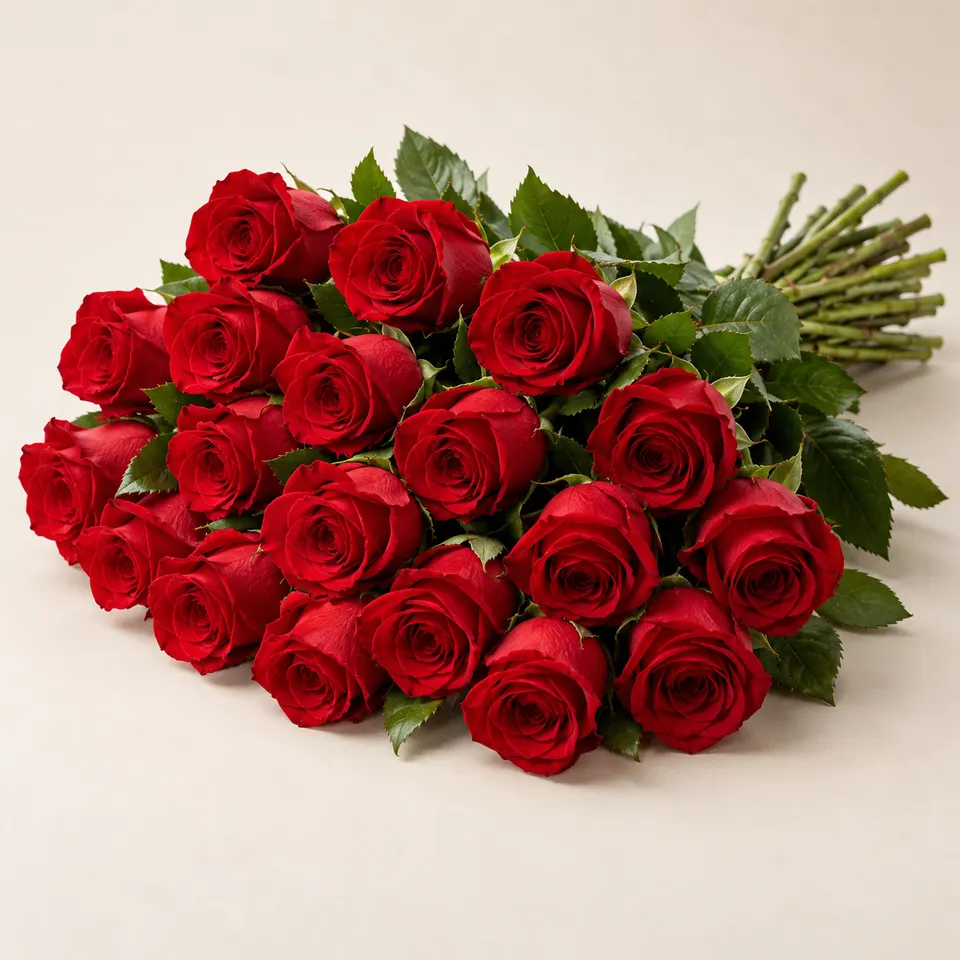 Kit com 20 rosas vermelhas avulsas